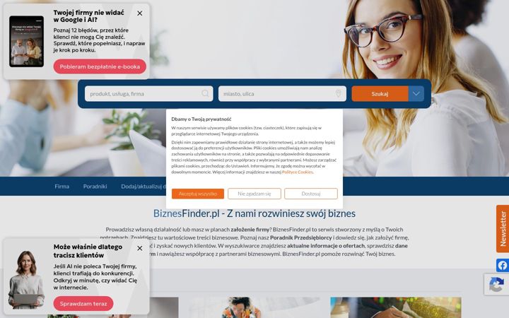 Screenshot of biznesfinder.pl