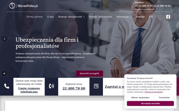 Screenshot van biznespolisa.pl