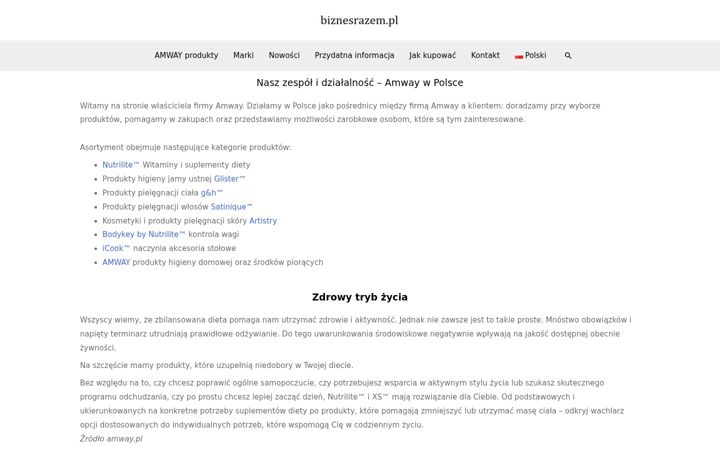 Screenshot van biznesrazem.pl