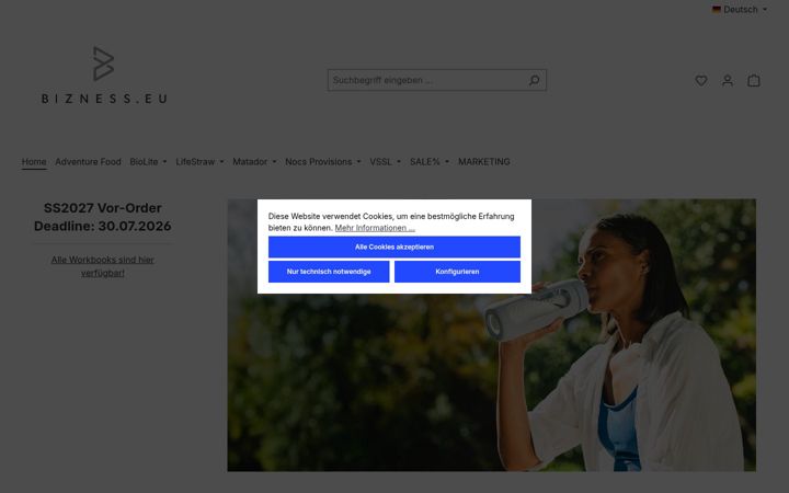 Screenshot van bizness.eu
