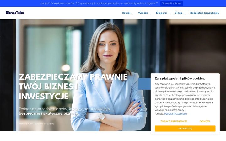 Screenshot van biznesteka.pl