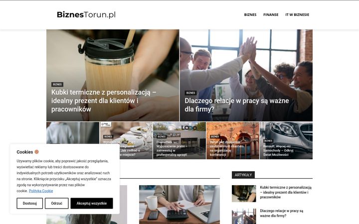 Screenshot of biznestorun.pl