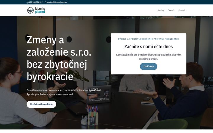 Screenshot of biznisplanet.sk