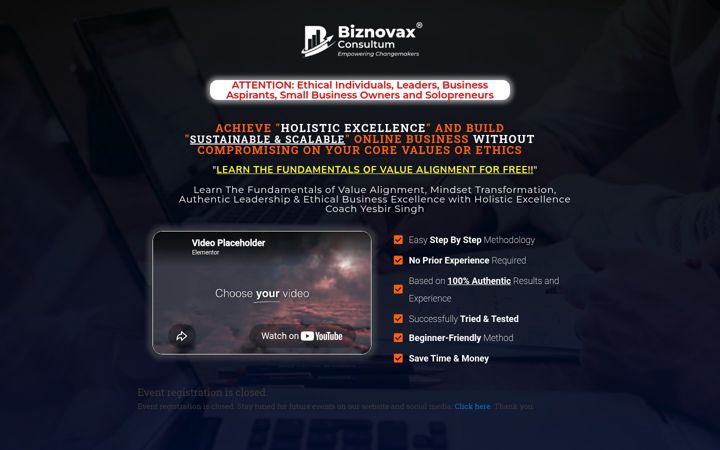 Screenshot von biznovax.com