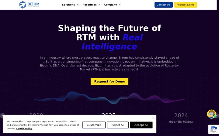 Screenshot of bizom.com