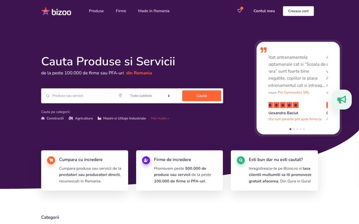 Screenshot di bizoo.ro