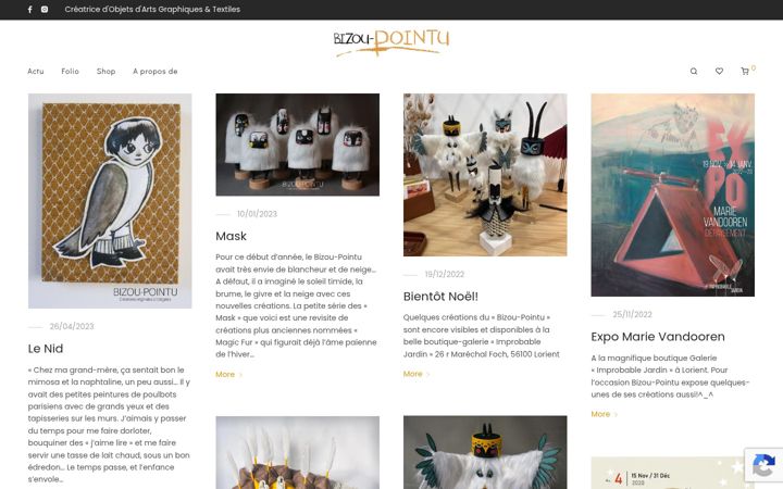 Screenshot of bizou-pointu.fr