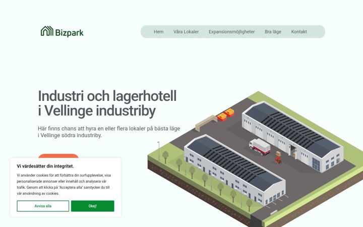Screenshot of bizpark.se