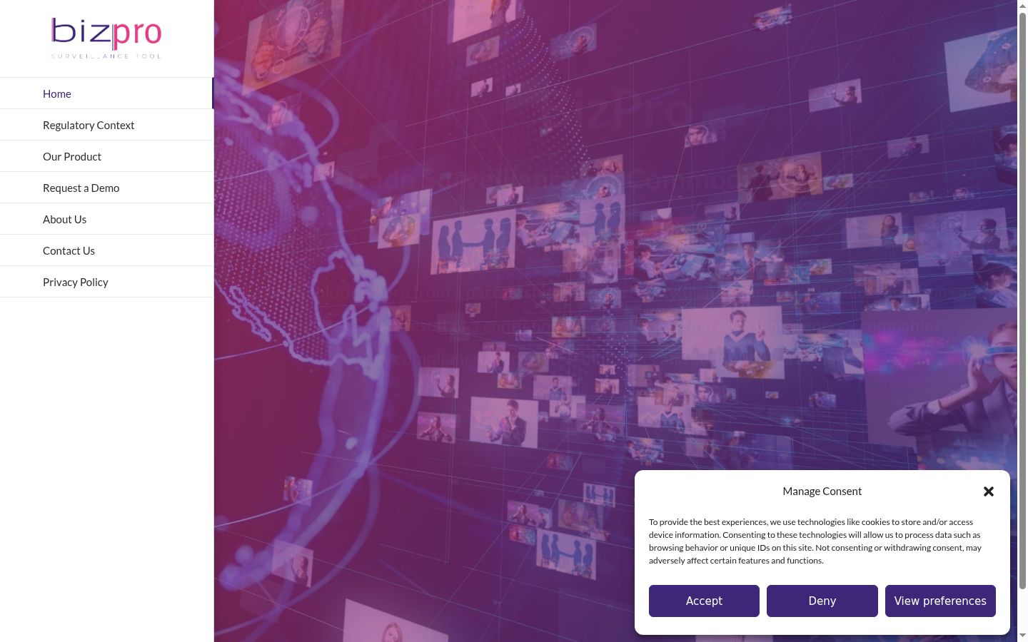 Capture d'écran de la bannière de consentement affichée avant toute interaction