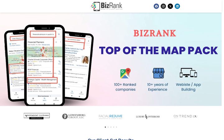 Screenshot of bizrank.online