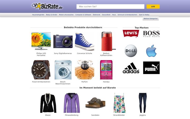 Screenshot of bizrate.de
