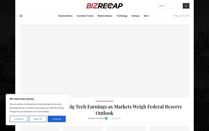 Screenshot of bizrecap.com