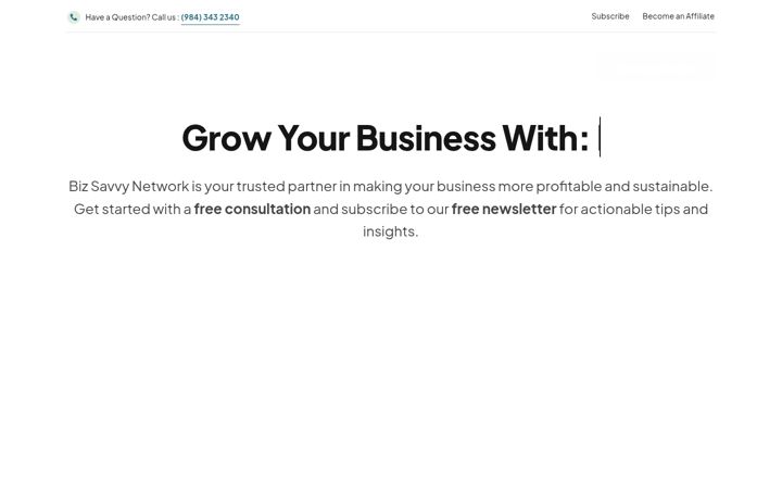 Screenshot του bizsavvynetwork.com