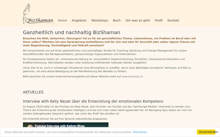 Screenshot of bizshaman.ch
