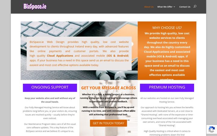 Screenshot του bizspacewebdesign.com