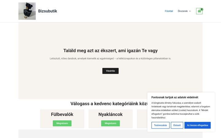 Screenshot του bizsubutik.hu