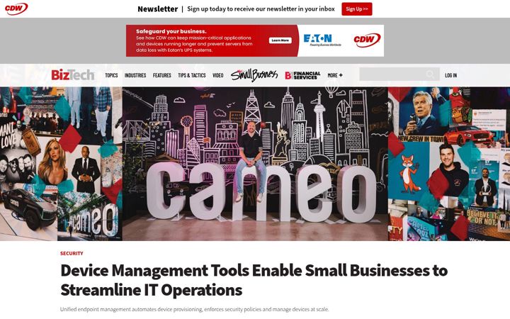 Screenshot of biztechmagazine.com