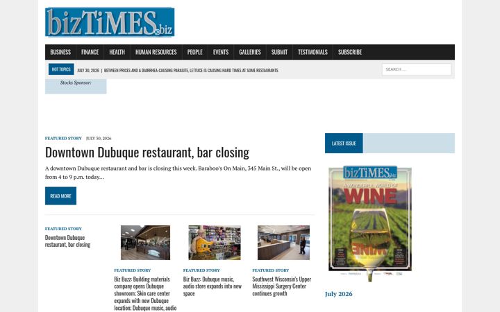 Screenshot von biztimes.biz