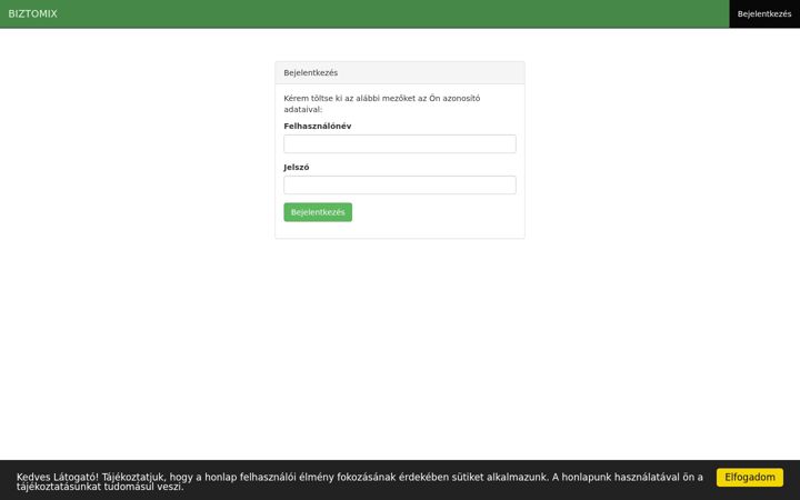 Screenshot of biztomix.hu