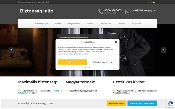 Screenshot of biztonsagiaj.to