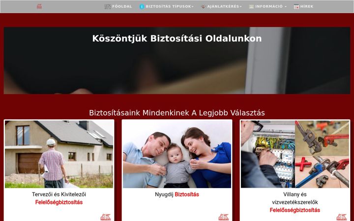 Screenshot of biztositas-leon.hu