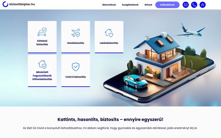 Screenshot of biztositasipiac.hu