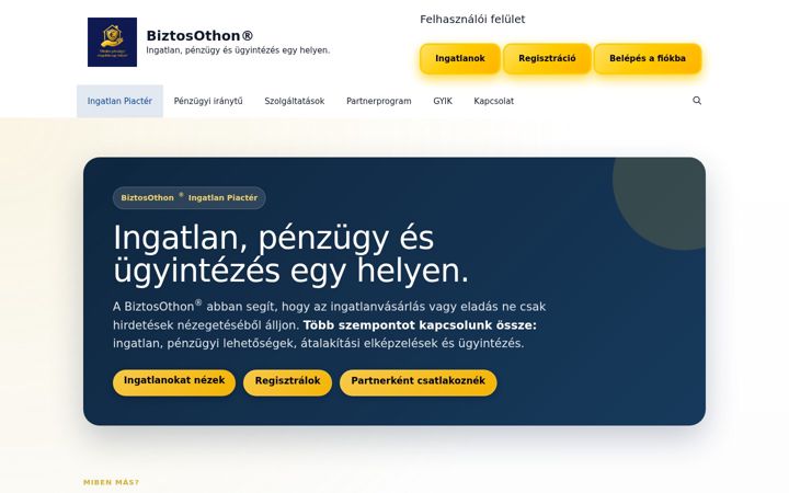 Screenshot of biztosothon.hu