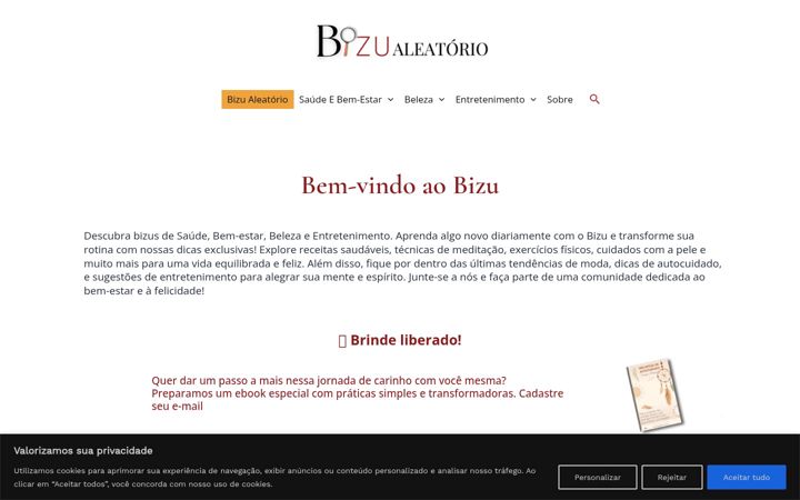 Screenshot of bizualeatorio.com.br