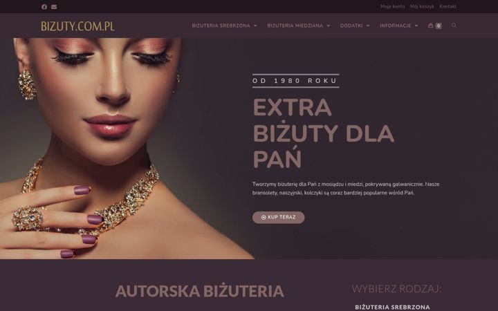 Screenshot of bizuty.com.pl