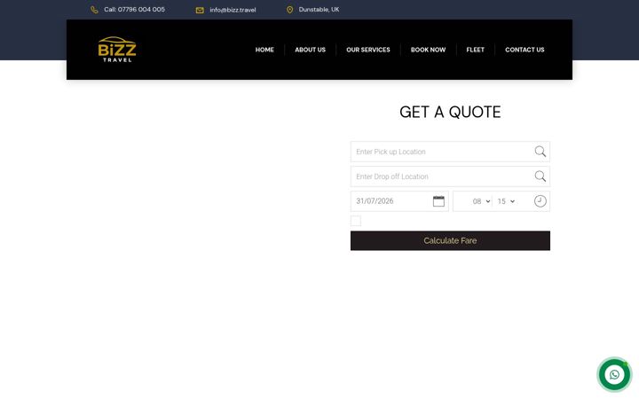 Screenshot of bizz.travel