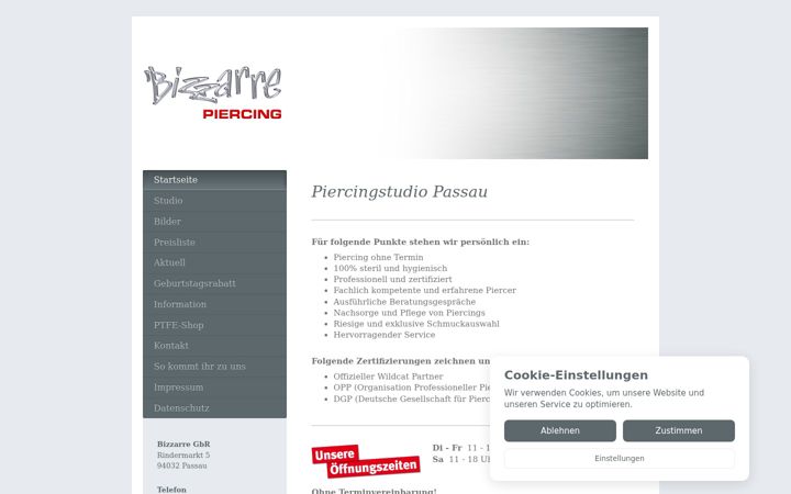 Screenshot of bizzarre.de