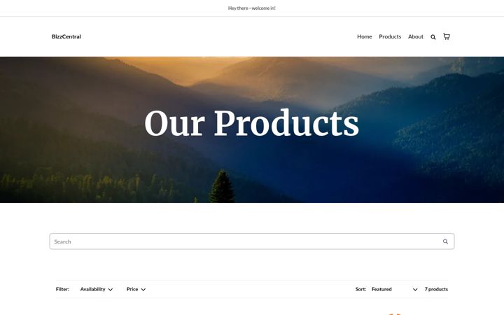 Screenshot of bizzcentral.com