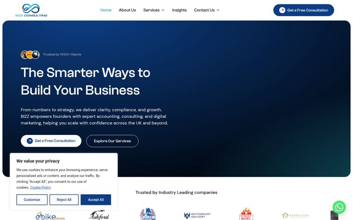 Screenshot of bizzconsulting.uk