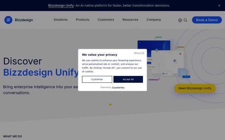 Screenshot of bizzdesign.com