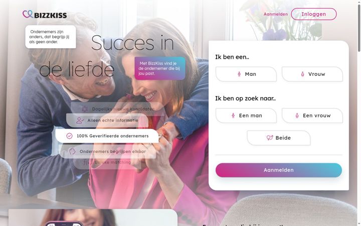 Screenshot of bizzkiss.nl