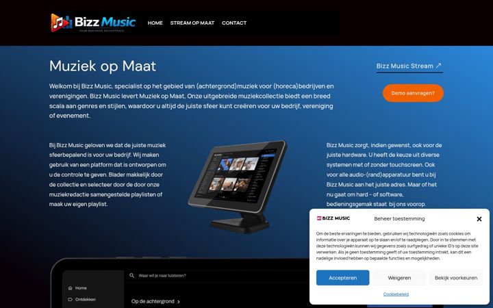 Screenshot of bizzmusic.nl