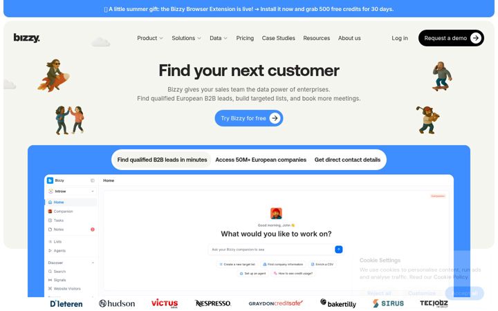 Screenshot of bizzy.ai