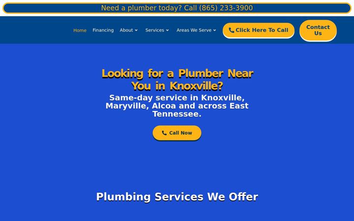 Captura de pantalla de bizzybplumbing.com
