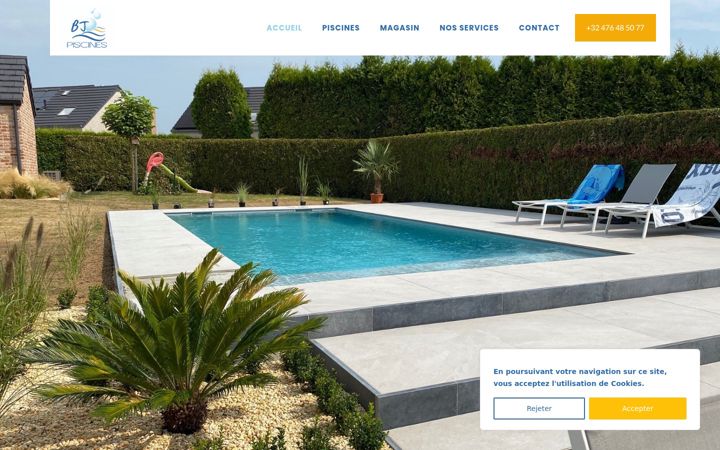 Screenshot ta' bj-piscines.be