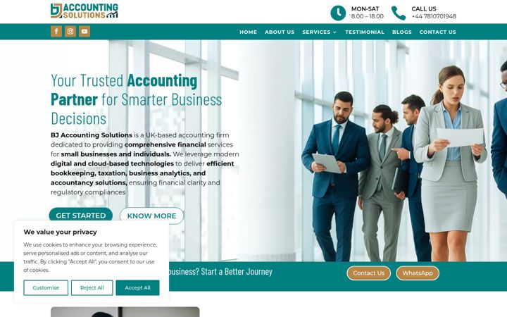 Screenshot of bjaccounting.co.uk