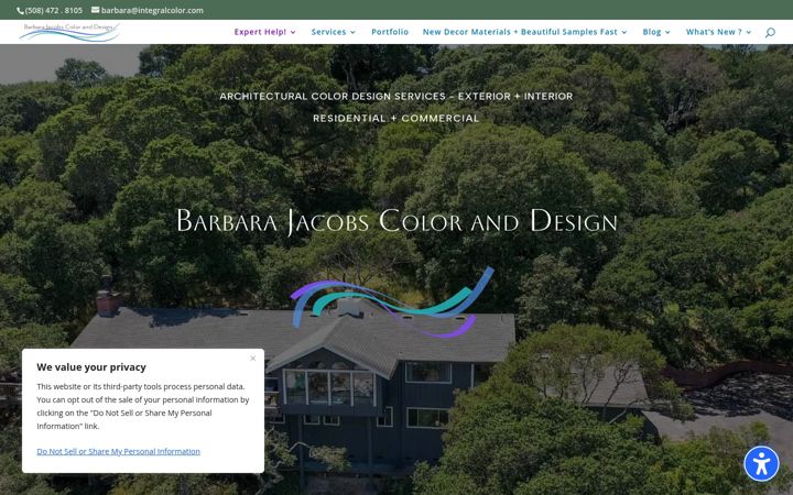 Screenshot of bjacobscolordesign.com