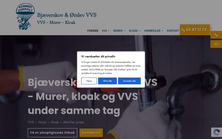 Capture d'écran de bjaeverskovvvs.dk