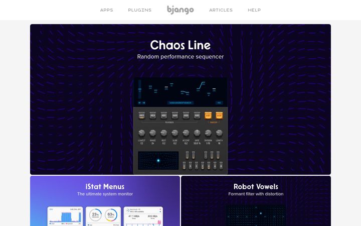 Screenshot of bjango.com