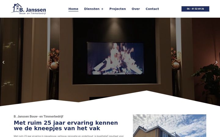 Screenshot stránky bjanssen-timmerbedrijf.nl