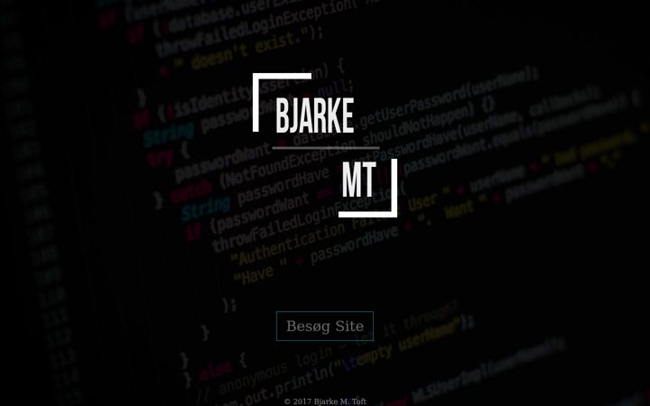 Screenshot of bjarkemt.com