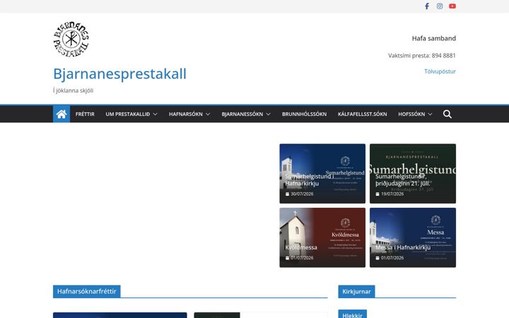 Screenshot of bjarnanesprestakall.is