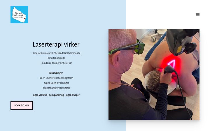 Screenshot of bjarnes-laserterapi.dk