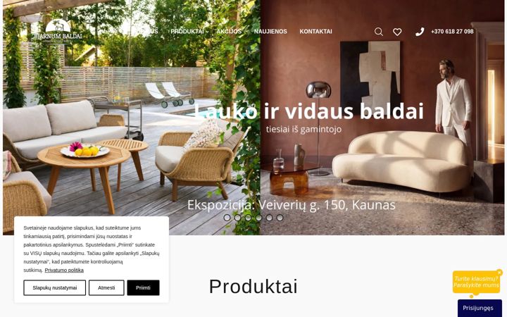Screenshot stránky bjarnumbaldai.lt