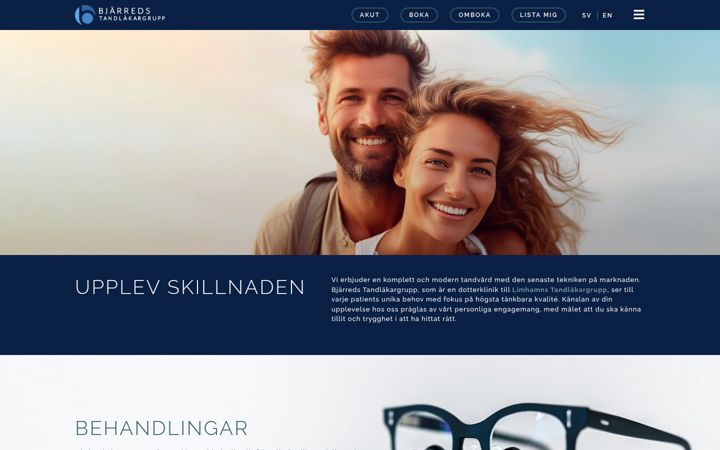 Screenshot of bjarredstandlakargrupp.se