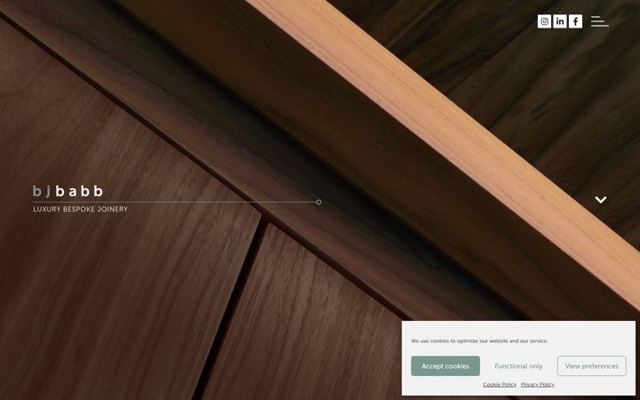 Screenshot of bjbabbjoinery.co.uk